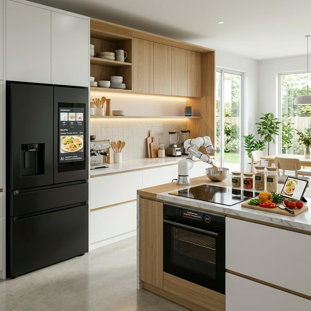 AI kitchen — smart fridge suggests recipes